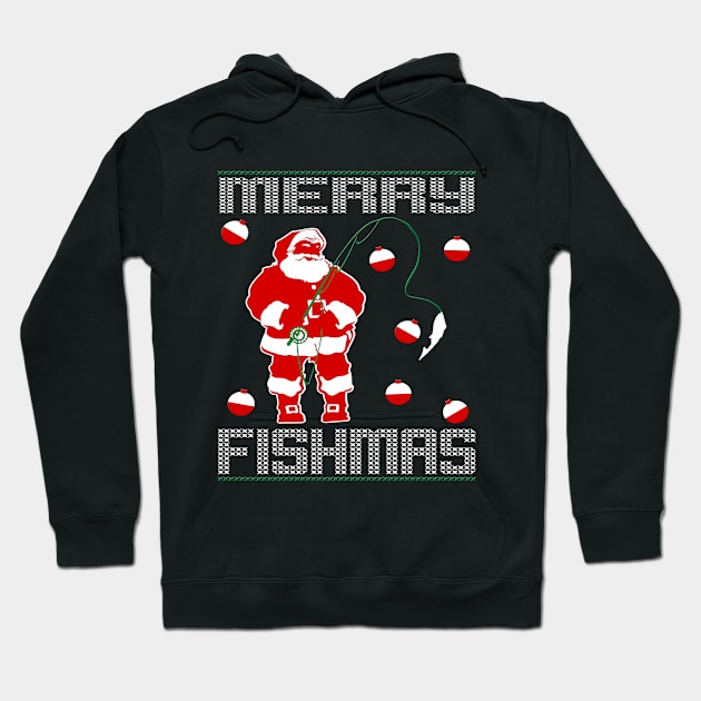 Merry Fishmas Ugly Christmas Hoodie by EthosWear